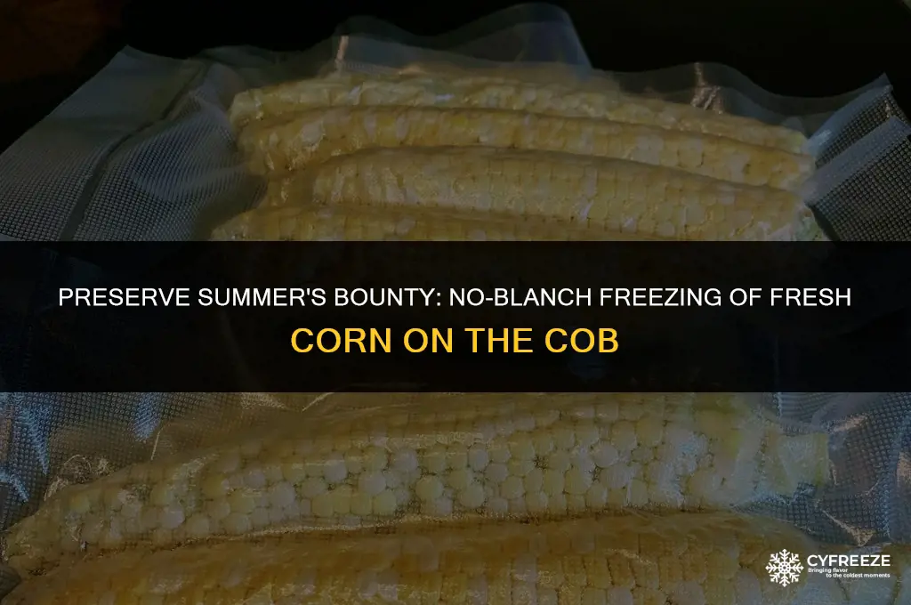 how to freeze fresh corn on the cob without blanching