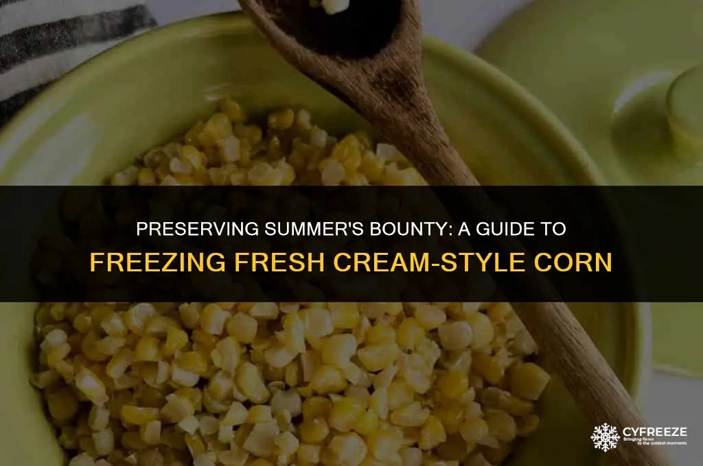 how to freeze fresh cream style corn