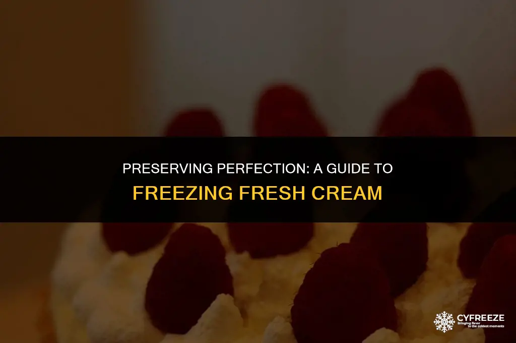 how to freeze fresh cream