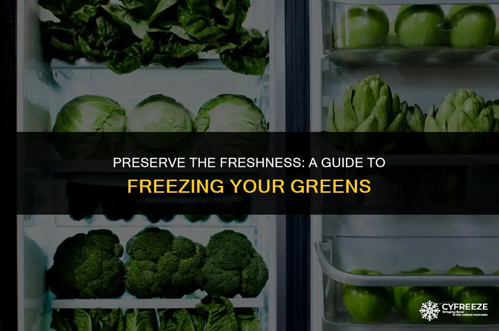 how to freeze fresh greens
