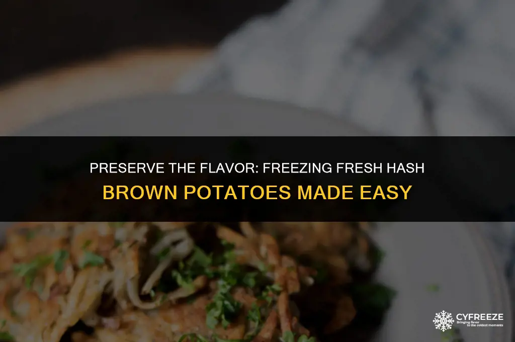 how to freeze fresh hashbrown potatoes