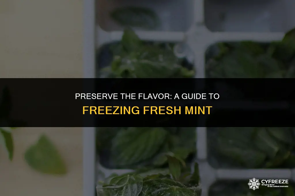 how to freeze fresh herbs mint