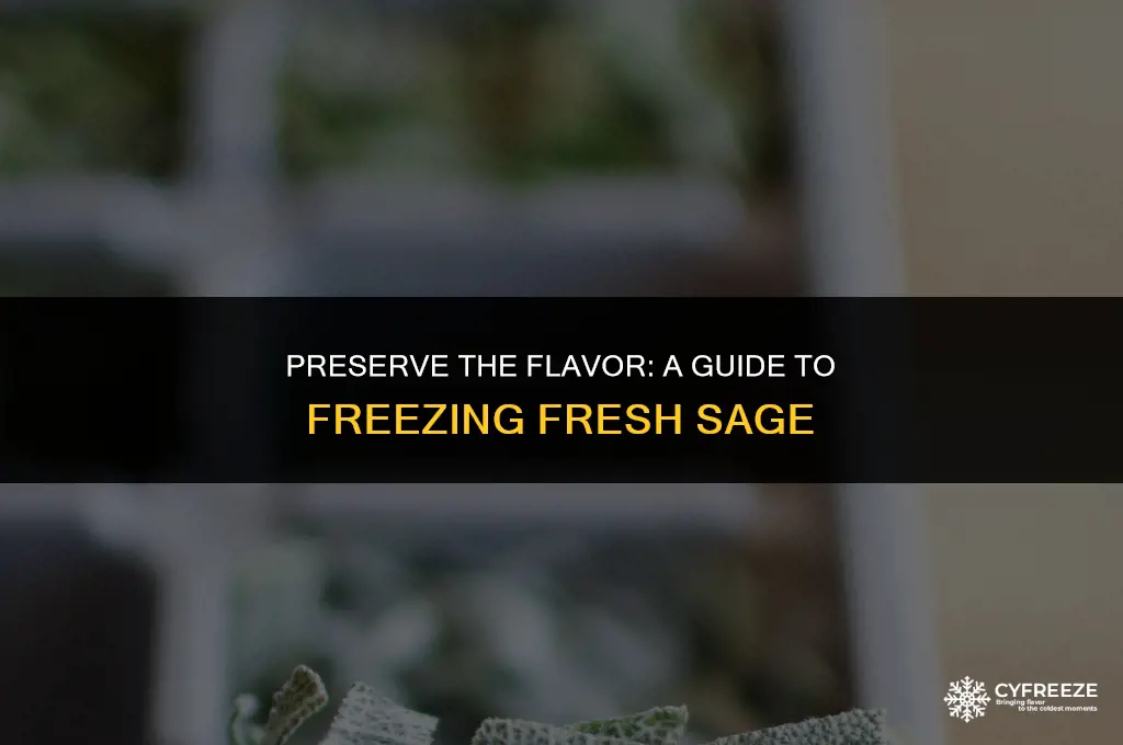 how to freeze fresh herbs sage