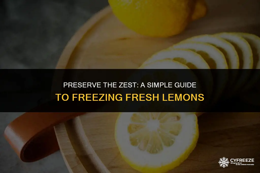 how to freeze fresh lemons