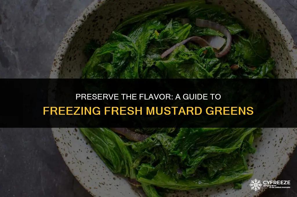 how to freeze fresh mustard greens
