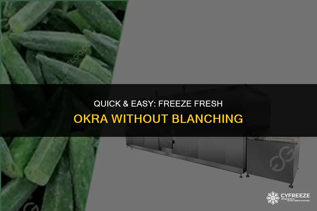 how to freeze fresh okra without blanching