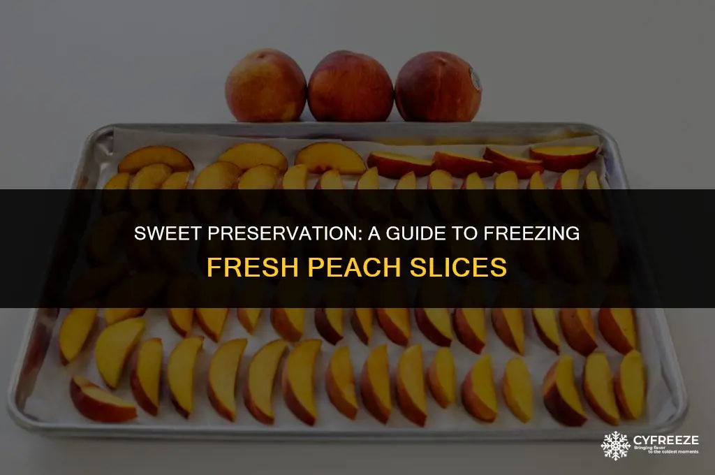 how to freeze fresh peach slices
