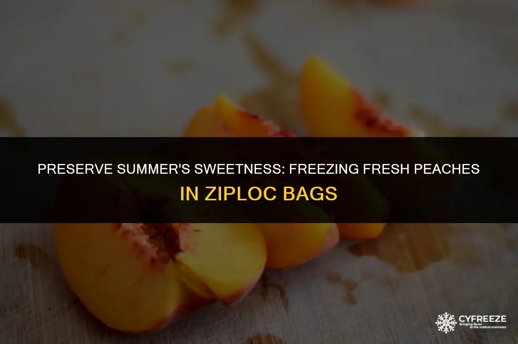 how to freeze fresh peaches in ziploc bags