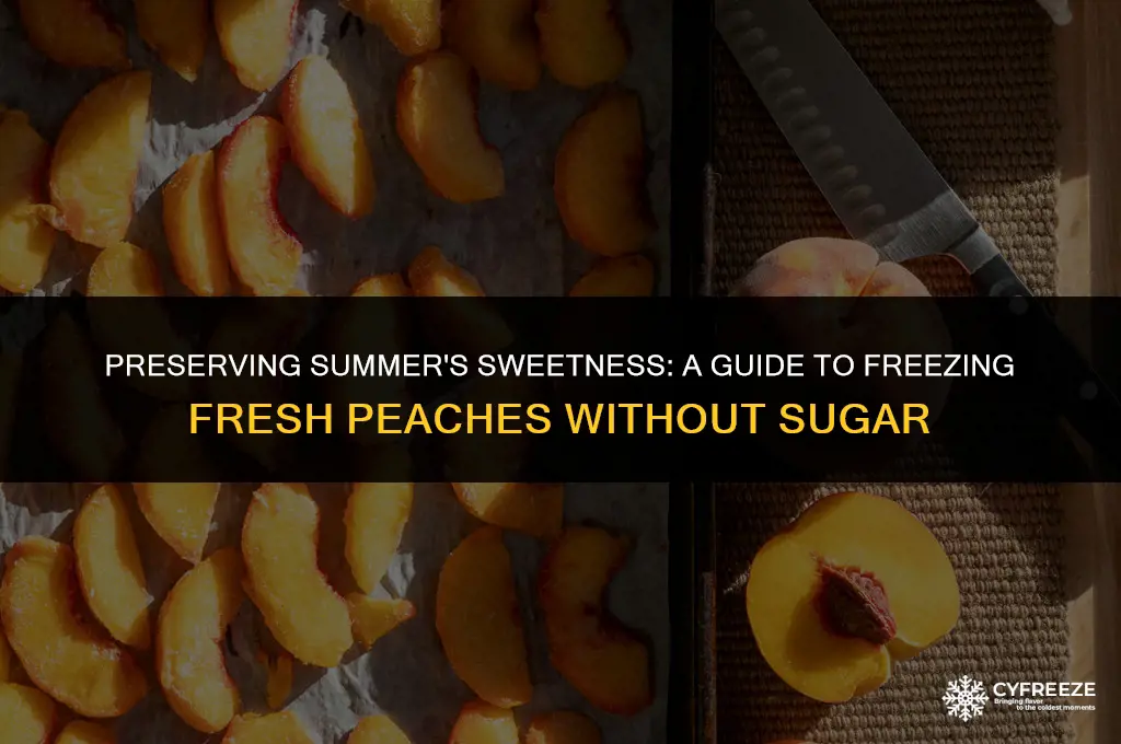 how to freeze fresh peaches without sugar