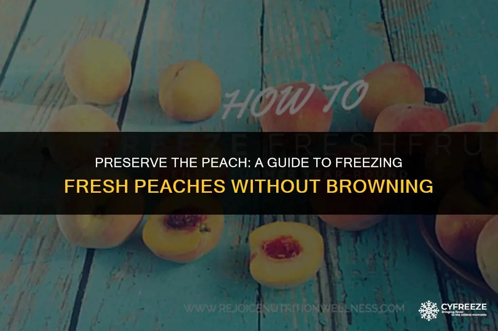 how to freeze fresh peaches without them turning brown