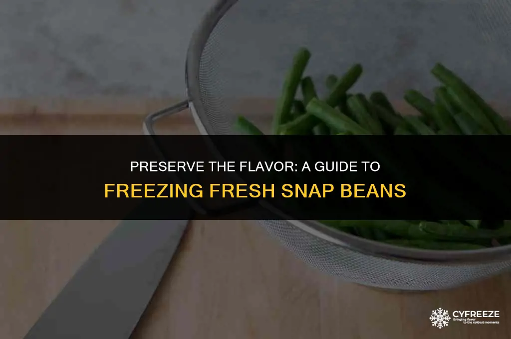 how to freeze fresh snap beans