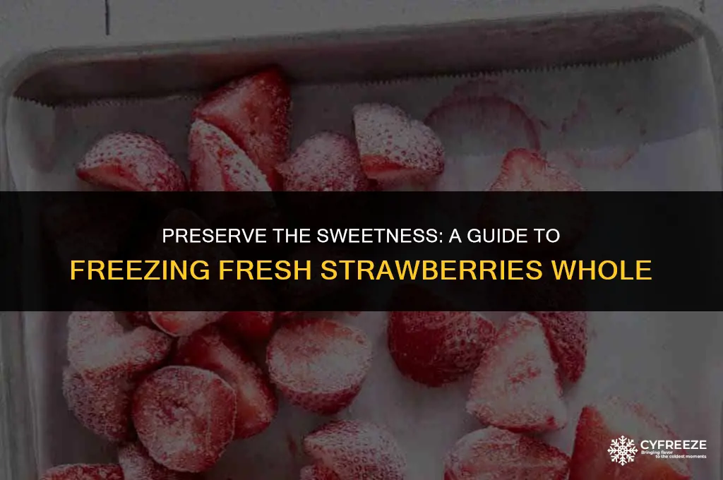 how to freeze fresh strawberries whole
