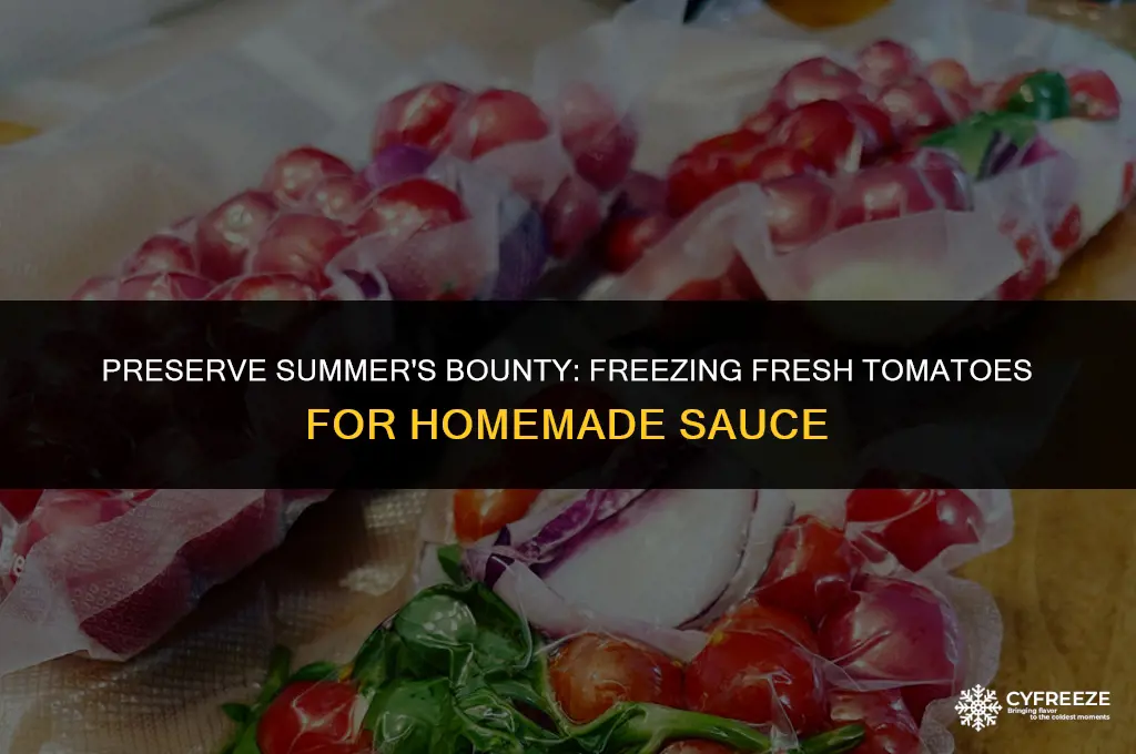 how to freeze fresh tomatoes for sauce