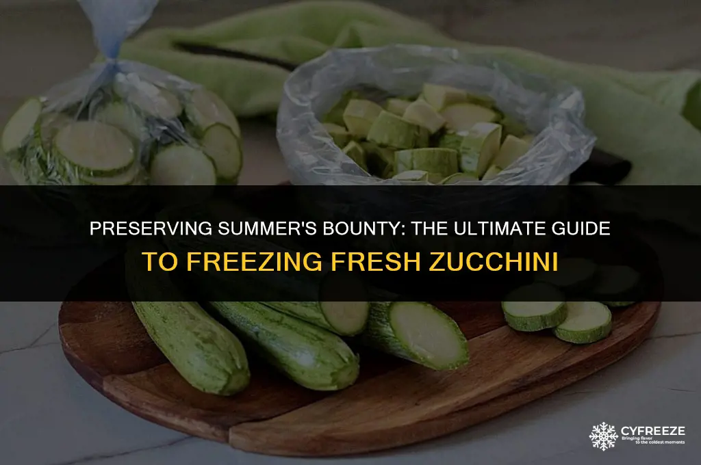 how to freeze fresh zuchinni