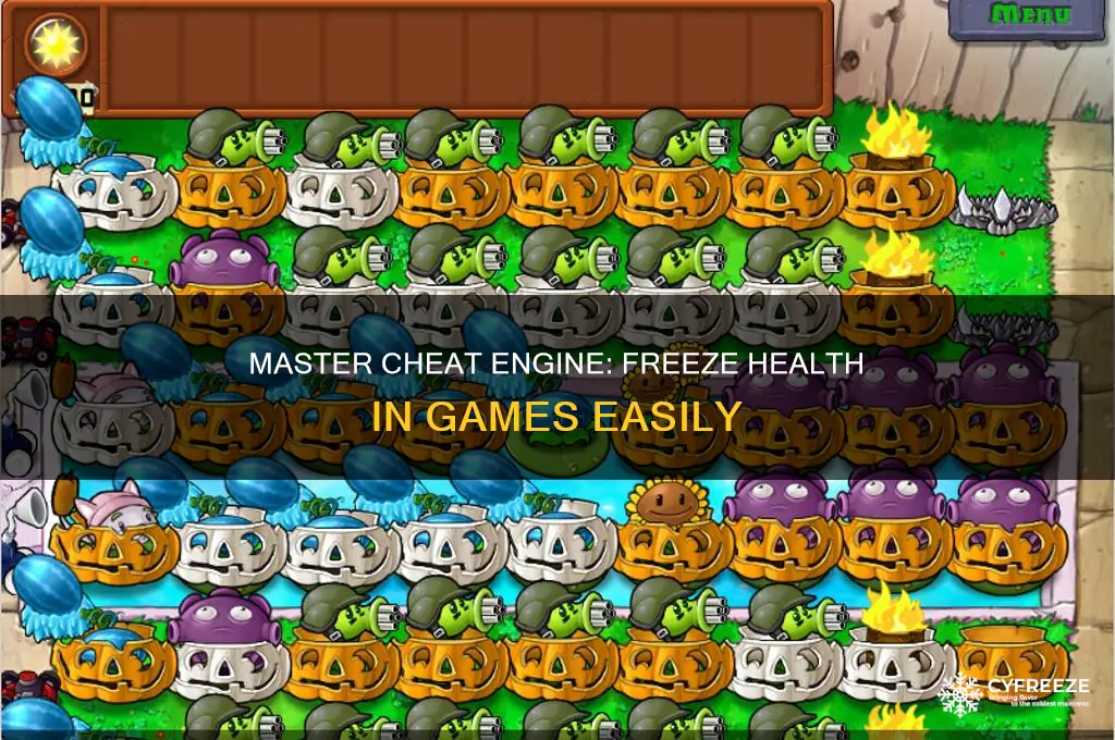 how to freeze health in games using cheat engine