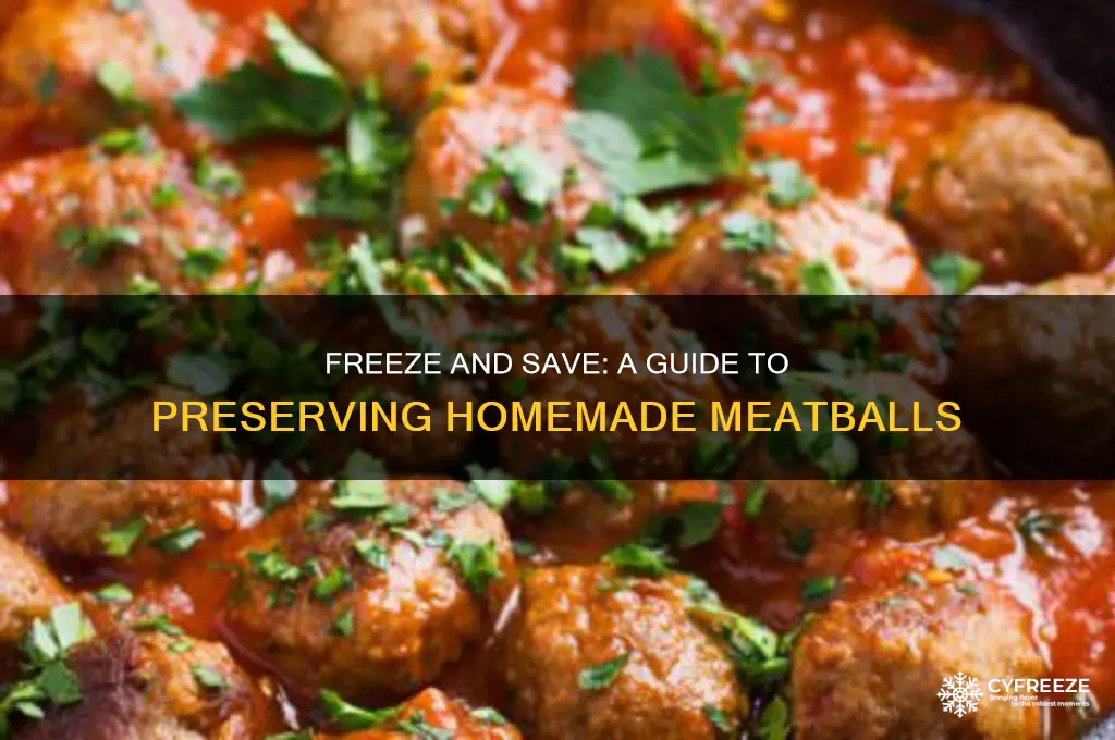 how to freeze homemade meatballs for use later
