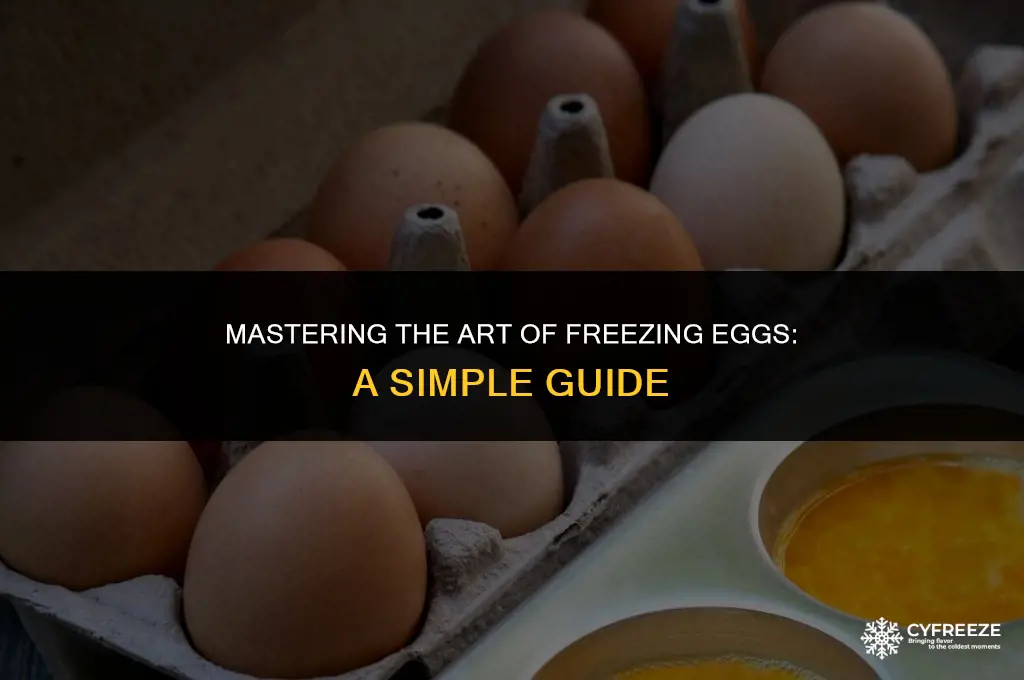 how to freeze just egg