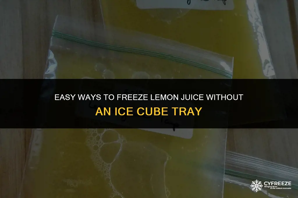 how to freeze lemon juice without ice cube tray