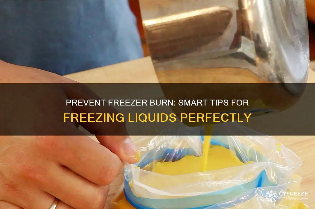 how to freeze liquids without getting freezer burn