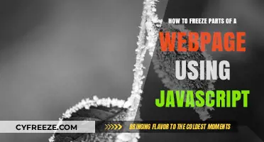 Freeze Webpage Elements: A JavaScript Guide to Partial Page Freezing