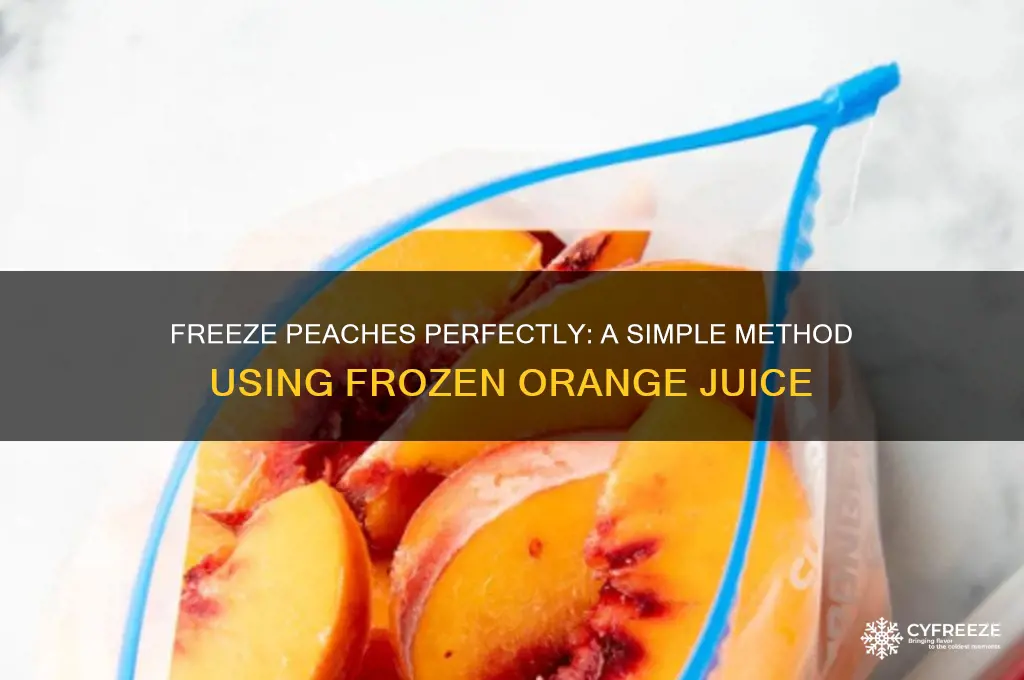 how to freeze peaches using frozen orange juice