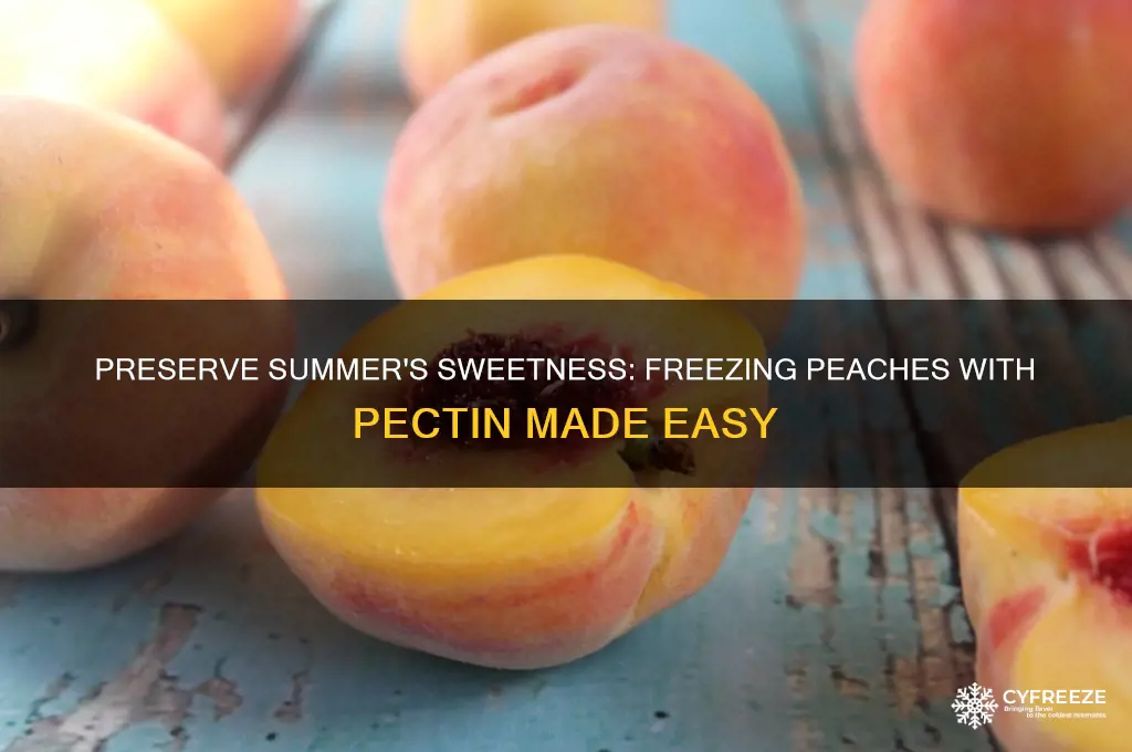 how to freeze peaches using pectin