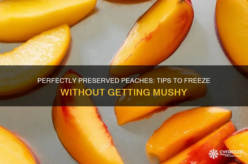 how to freeze peaches without getting mushy