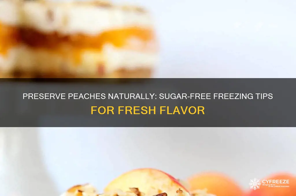 how to freeze peaches without using sugar