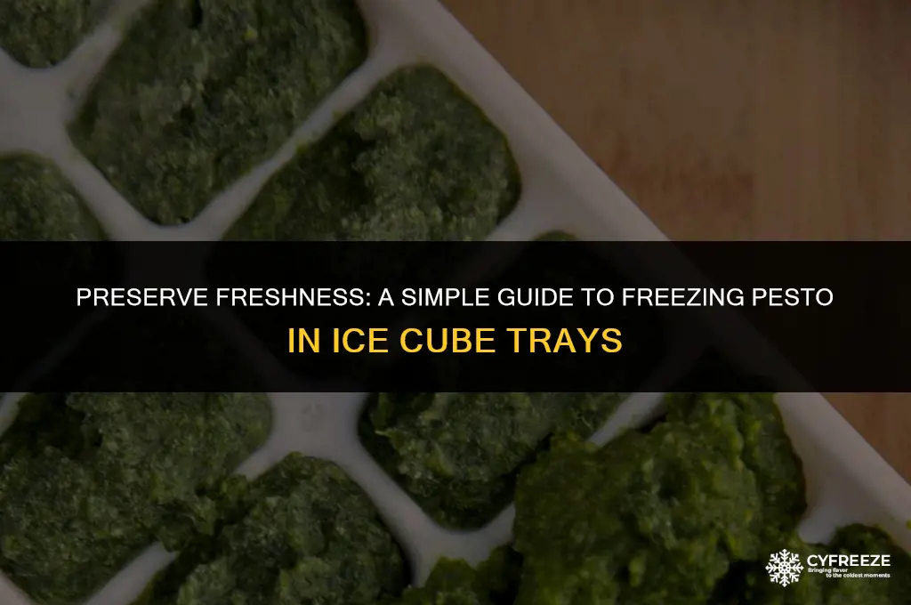 how to freeze pesto in ice cube trays