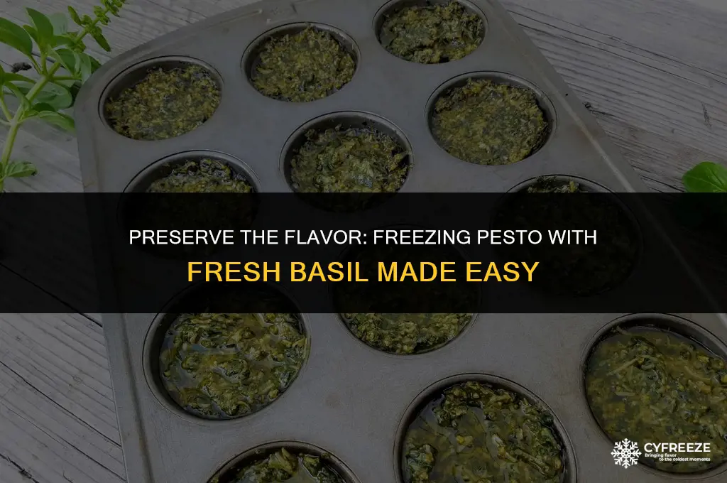 how to freeze pesto with fresh basil