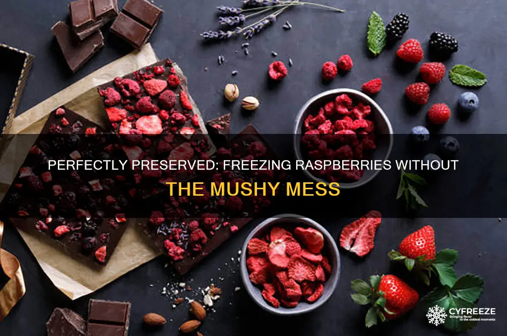 how to freeze raspberries without getting mushy