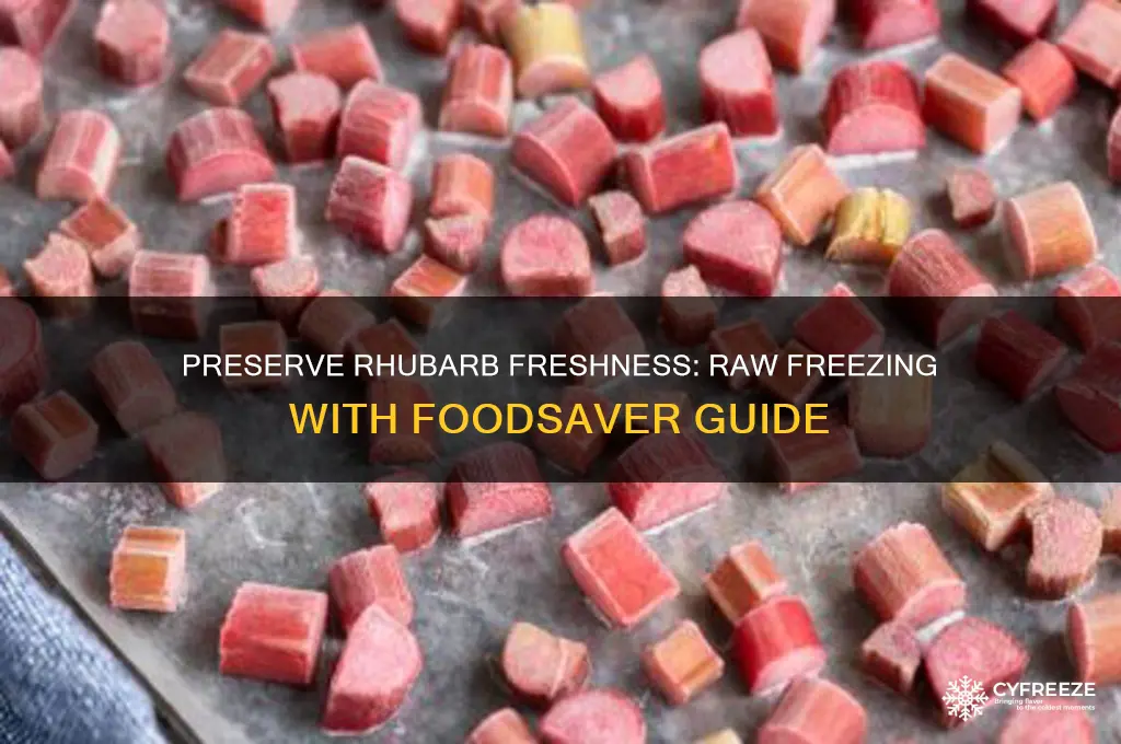 how to freeze rhubarb raw using a foodsaver