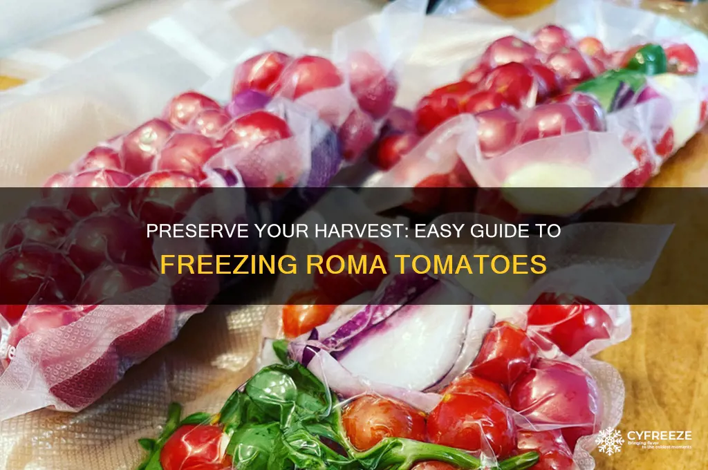how to freeze roma tomatoes for later use