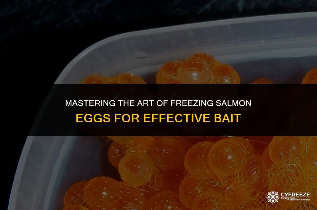 how to freeze salmon eggs for bait