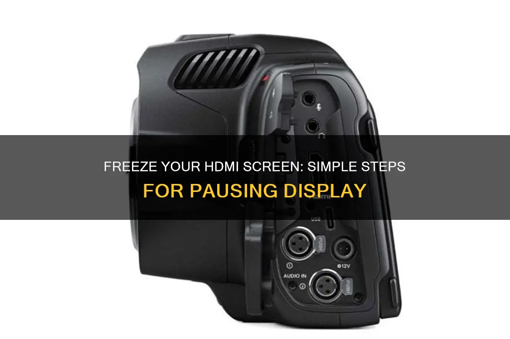 how to freeze screen when using hdmi