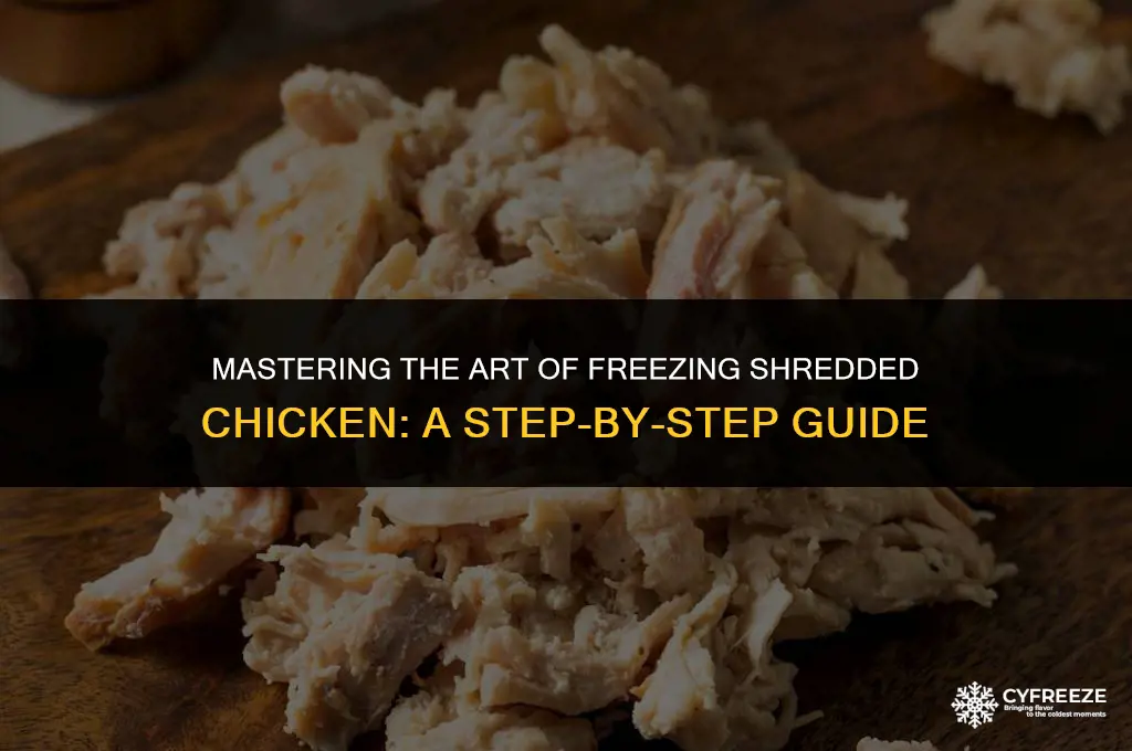 how to freeze shredded chicken
