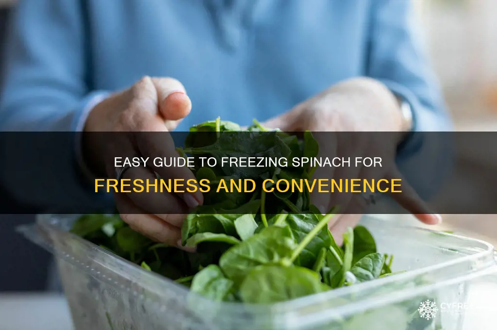 how to freeze spinach for later use