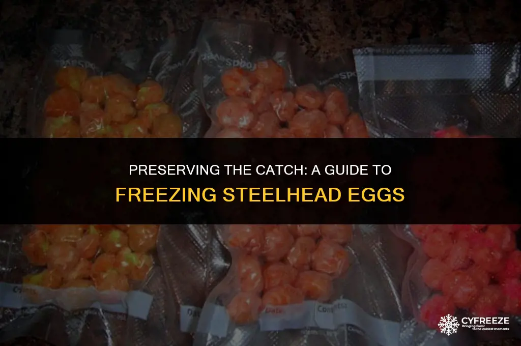 how to freeze steelhead eggs