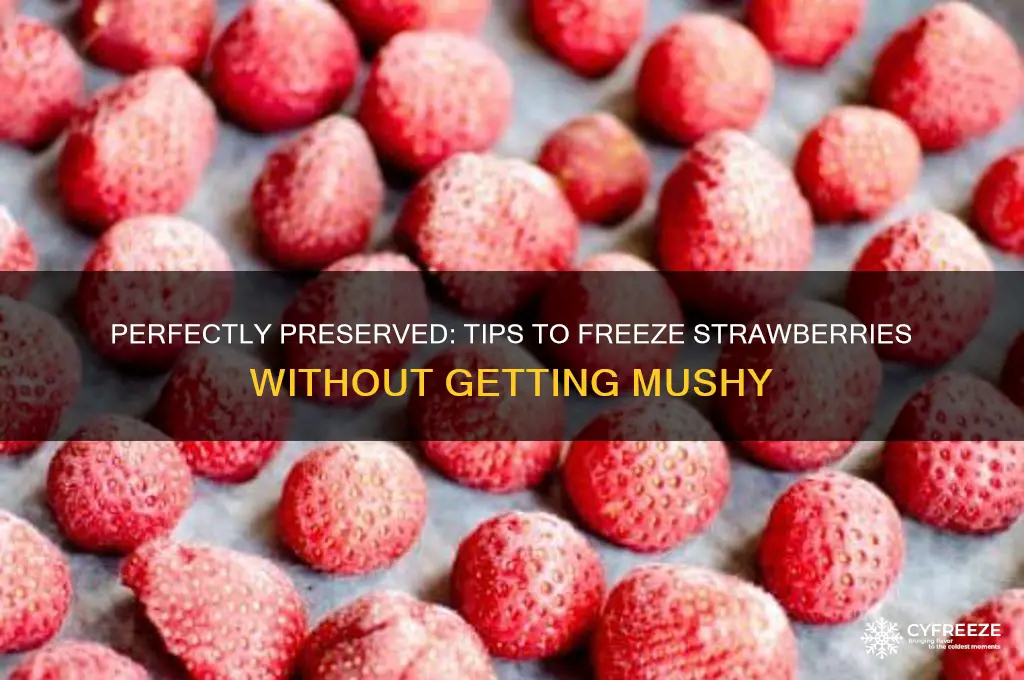 how to freeze strawberries without getting mushy