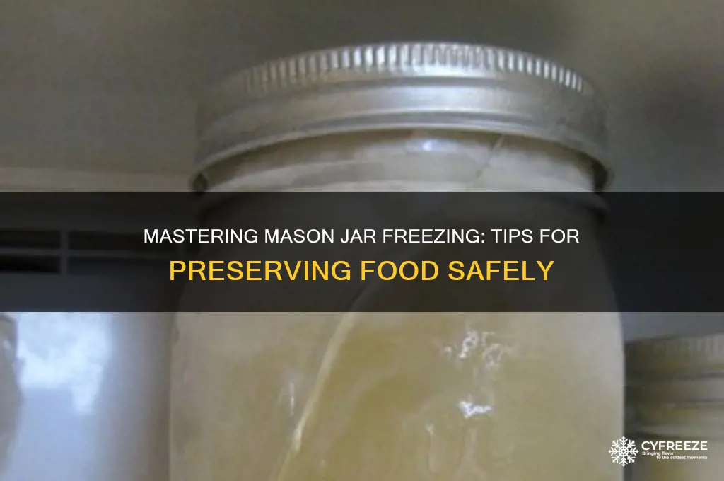 how to freeze using mason jars