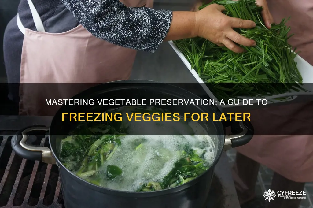 how to freeze vegetables for later use