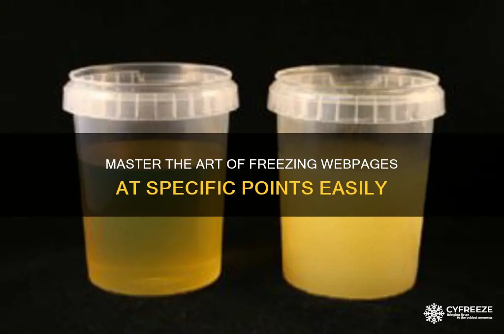 how to freeze webpage at a certain point