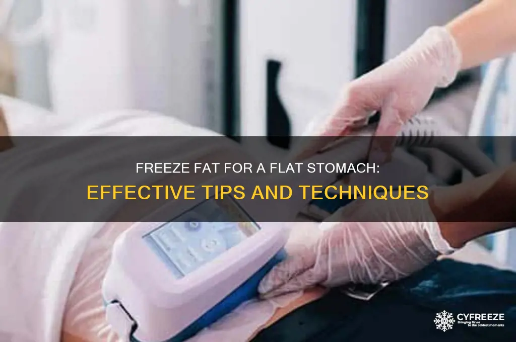how to get a flat stomach freeze fat