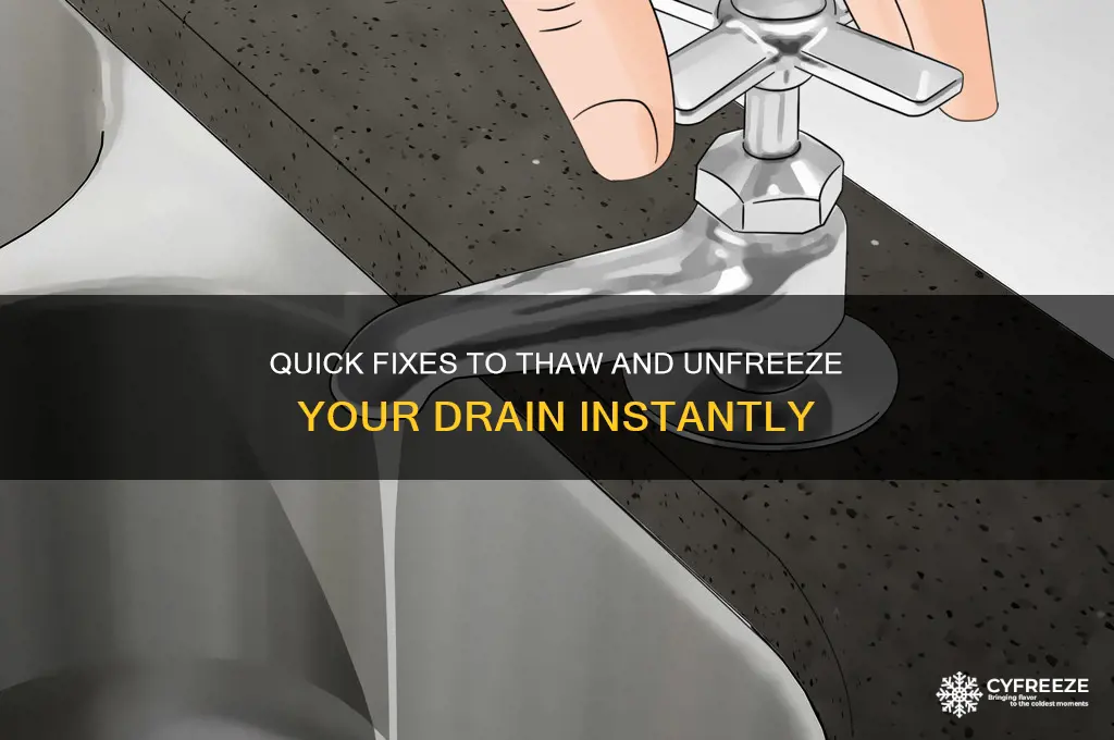 how to get a freeze drain unfreezen