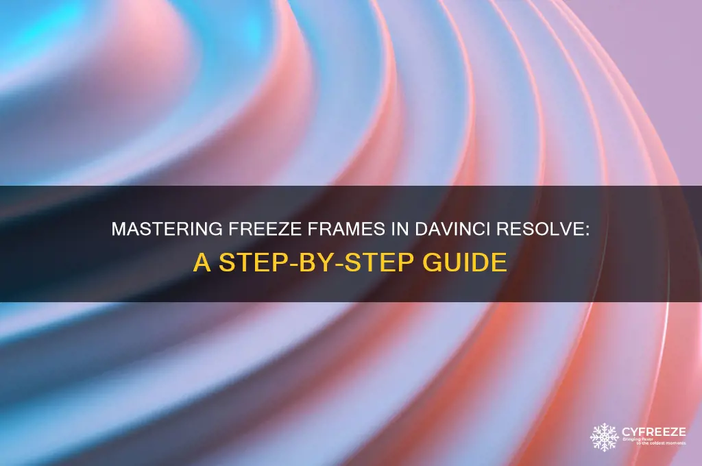 how to get a freeze frame in da vinci