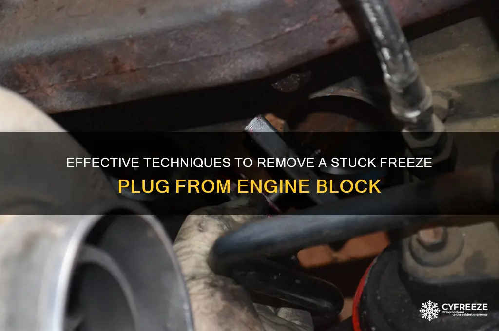 how to get a freeze plug out of block