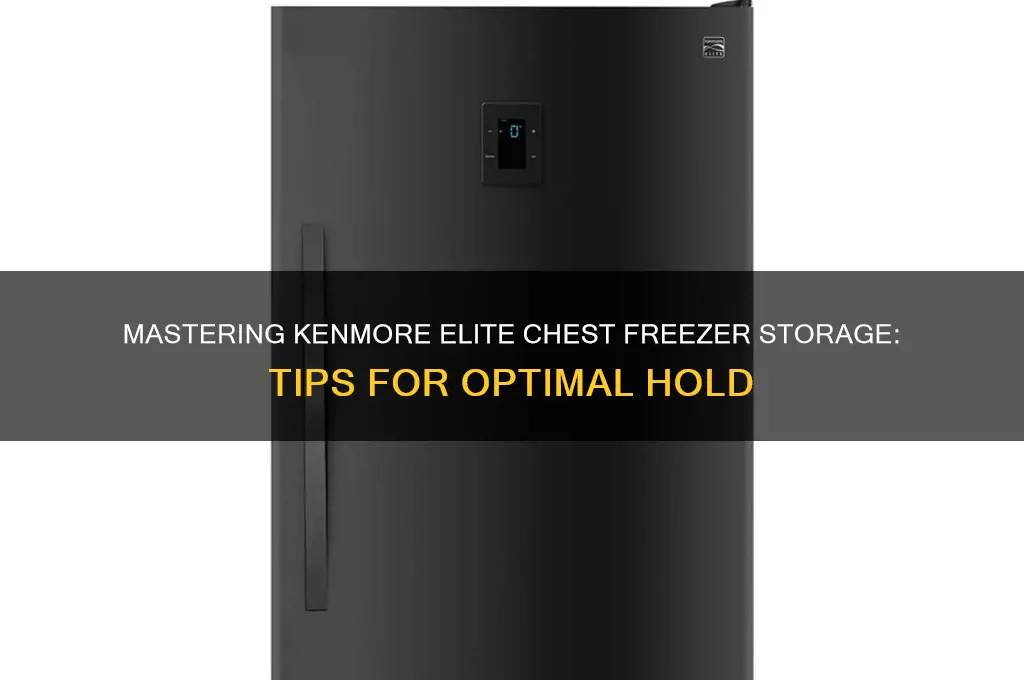 how to get a kenmore elite chest freezer of hold