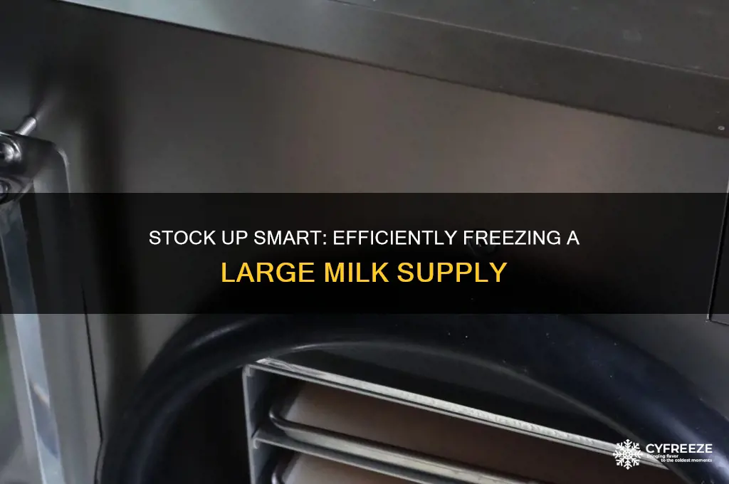 how to get a large supply of milk in freezer