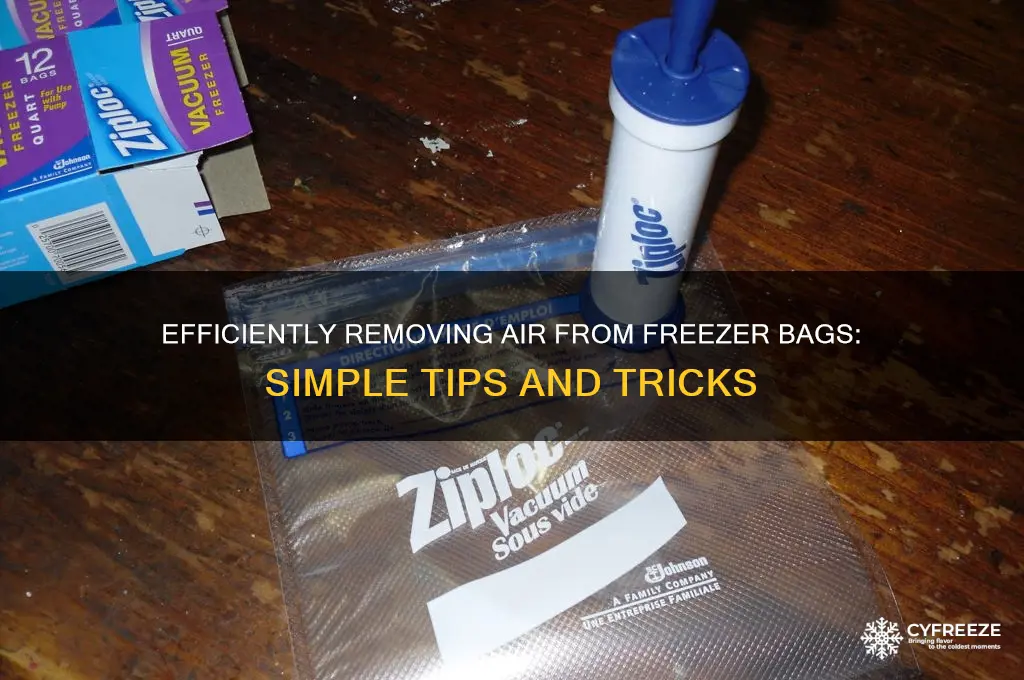 how to get air out of freezer bags