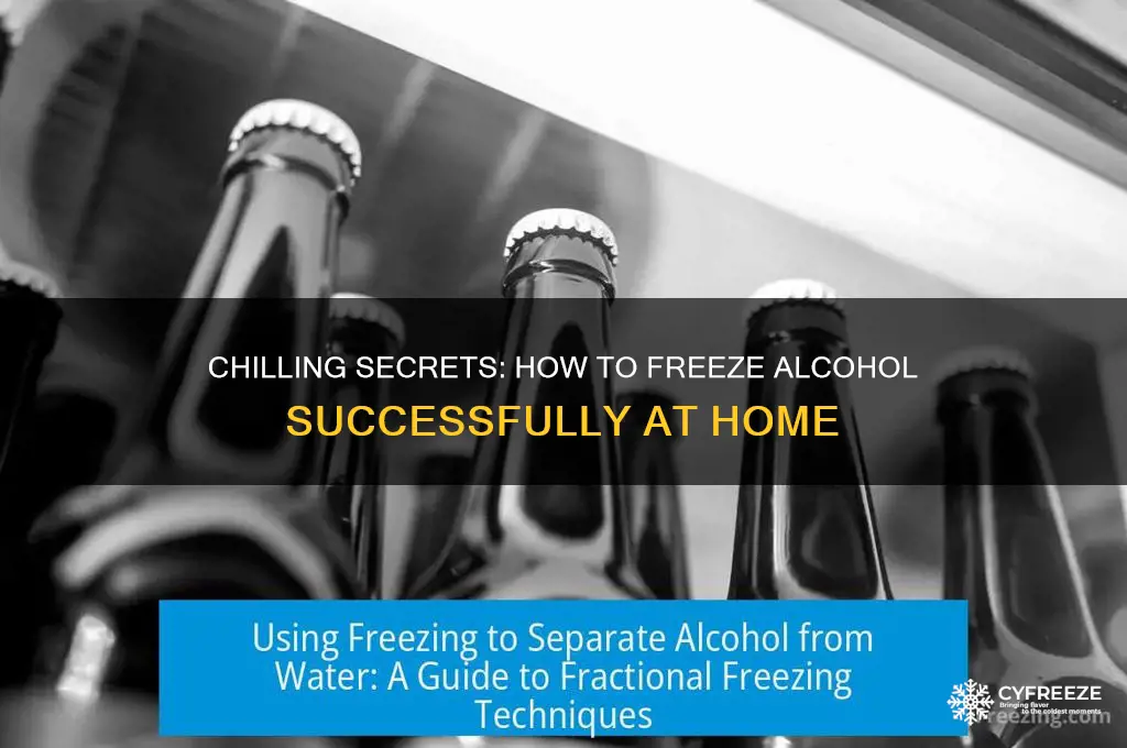 how to get alcohol to freeze